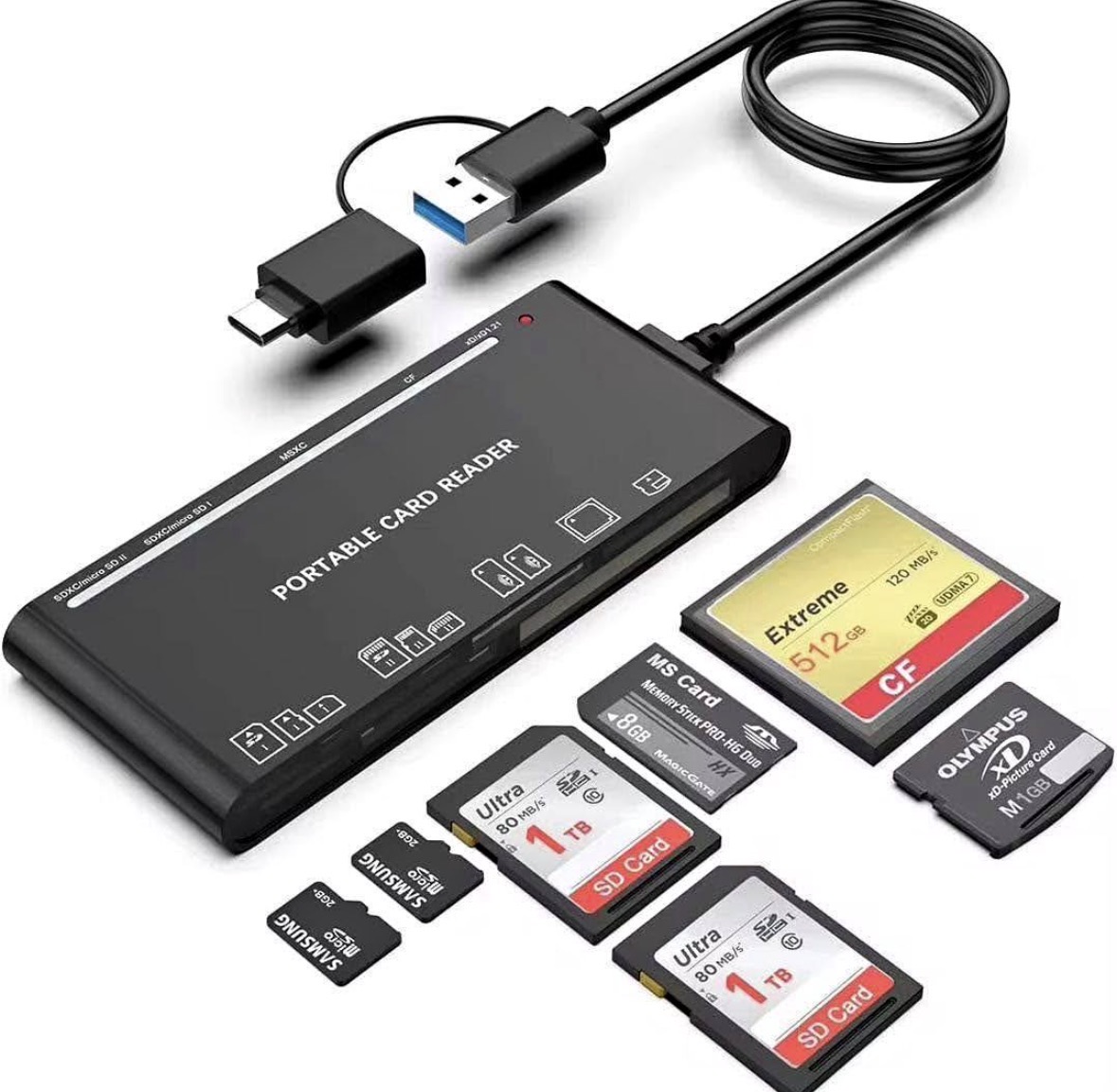 Adaptateur diverses cartes mémoires